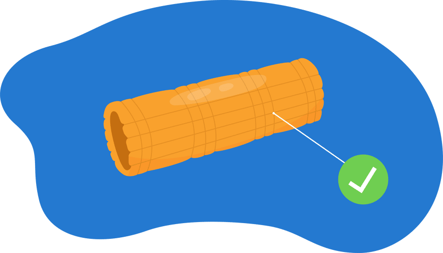 Faszienrolle mit gerillter Oberfläche